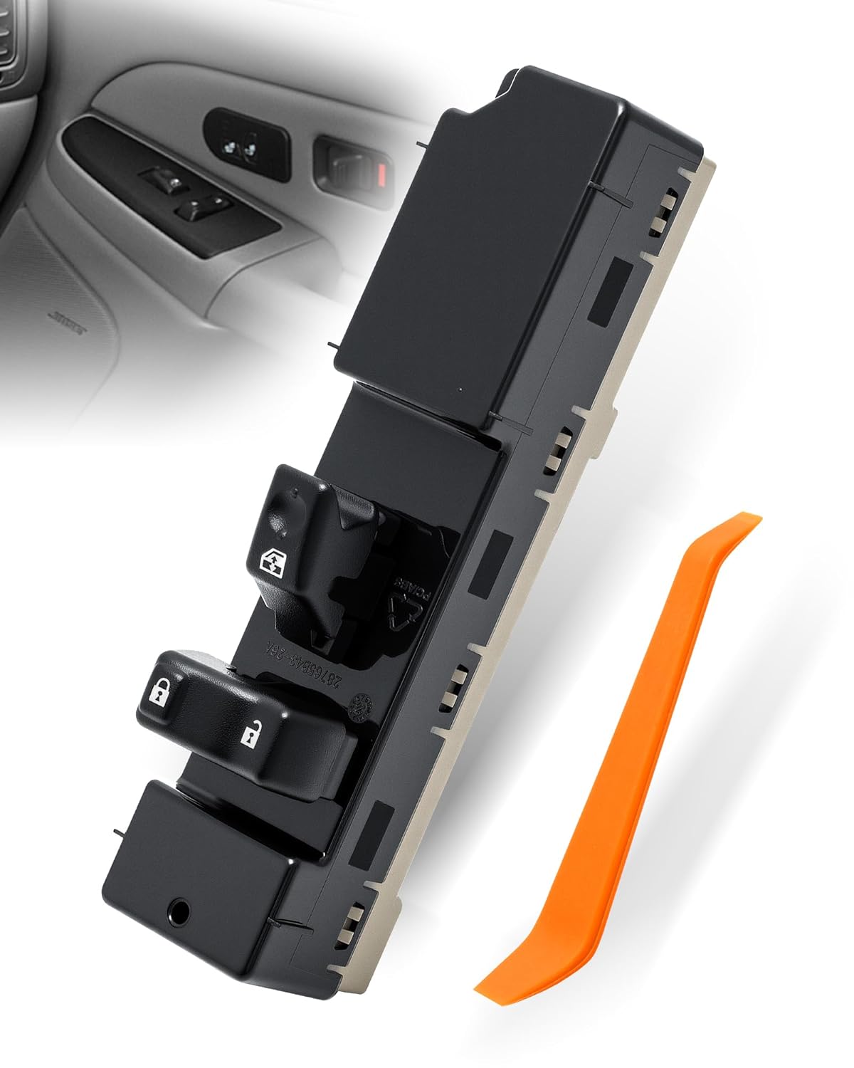 19115820 Front Passenger Window Switch & Door Lock for 2003-2006 Chevy Silverado GMC Sierra 1500 2500 3500 Avalanche Tahoe Suburban Cadillac Escalade Yukon 2003-2007 Hummer H2 19115820 window switch