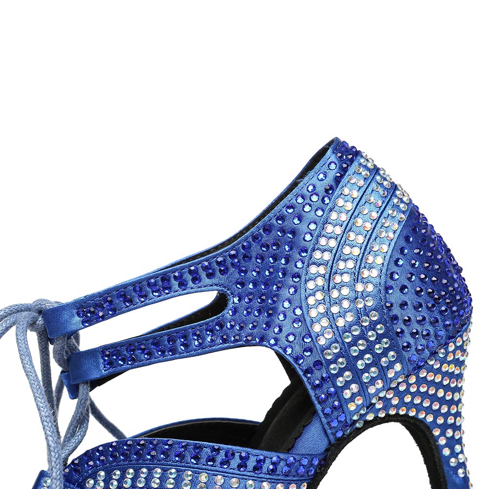 AOQUNFS Strass Ballsaal Tanzschuhe Damen Latein Salsa Bachata Performance Tanzschuhe,YCL453