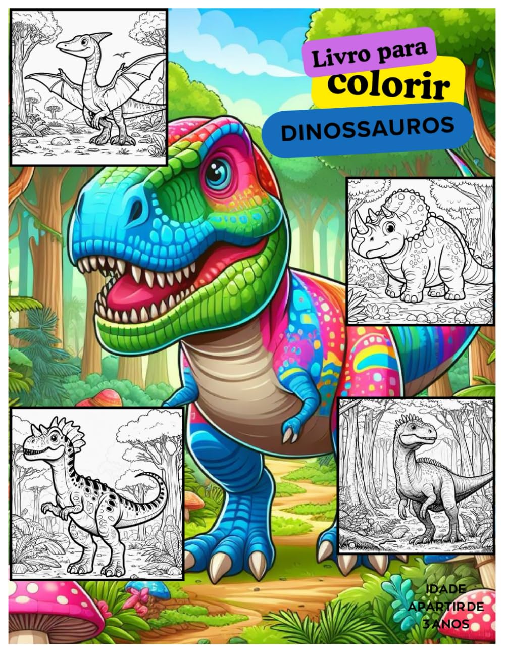 Livro para colorir DINOSSAUROS