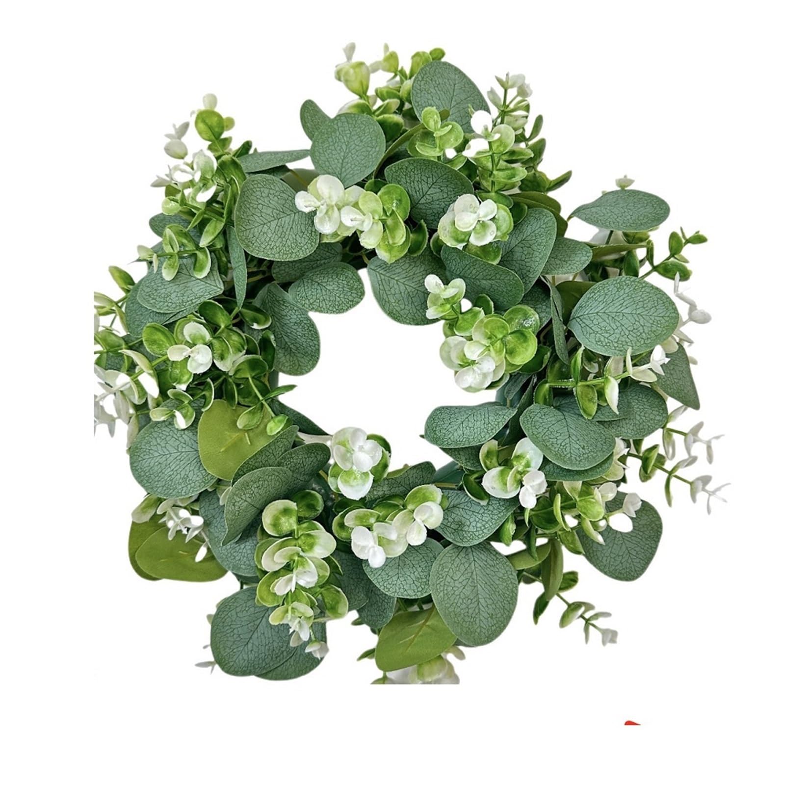 Door Wreath Artificial Wreath Greenery With Olive Leaves Bean For Front Door Farmhouse Home Wall Window Decor(B 35cm)