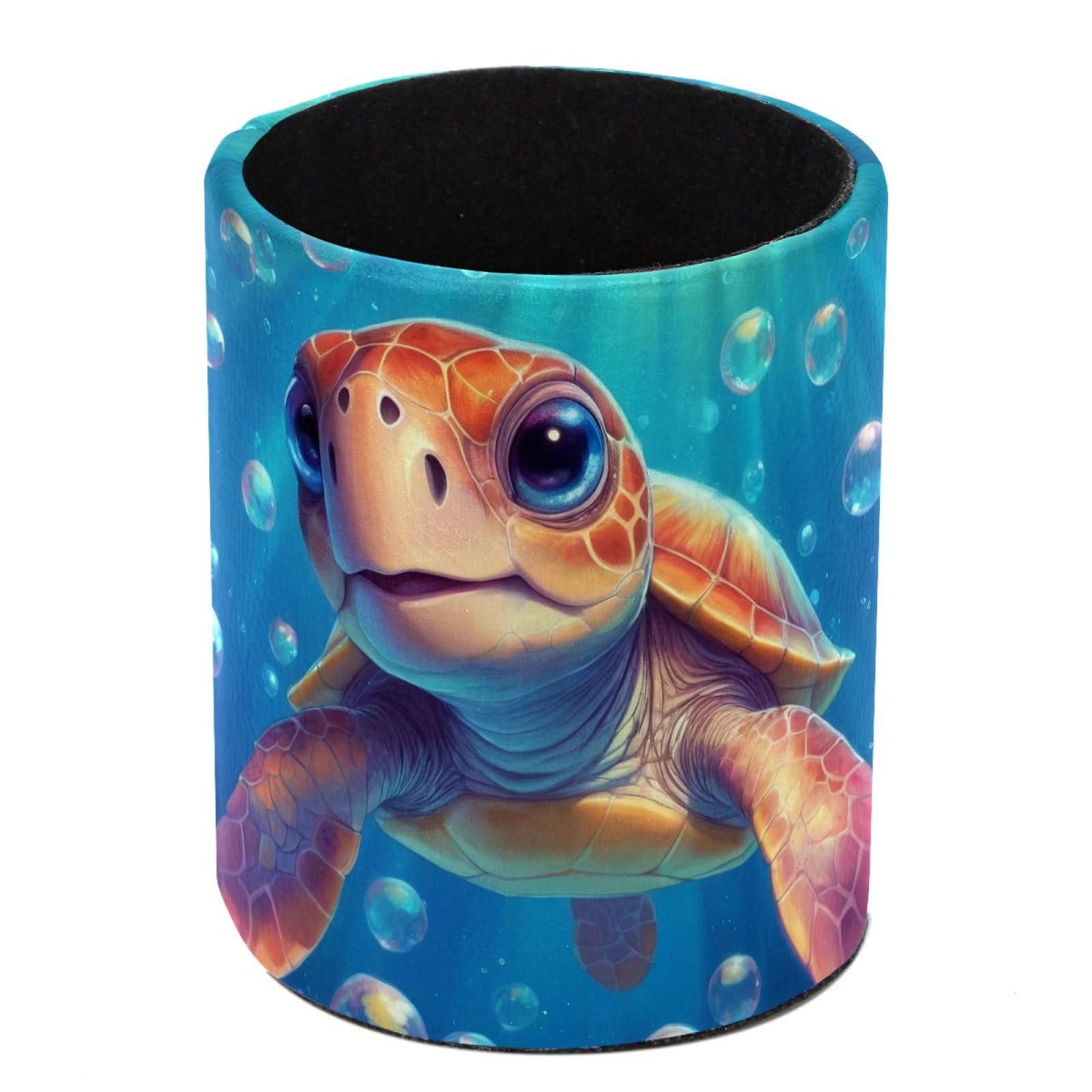 FWJZDSP Ocean Sea Turtle Pencil Cup Pen Organizer Makeup Brush Holder for Office Home Countertop Desk Accessory Storage