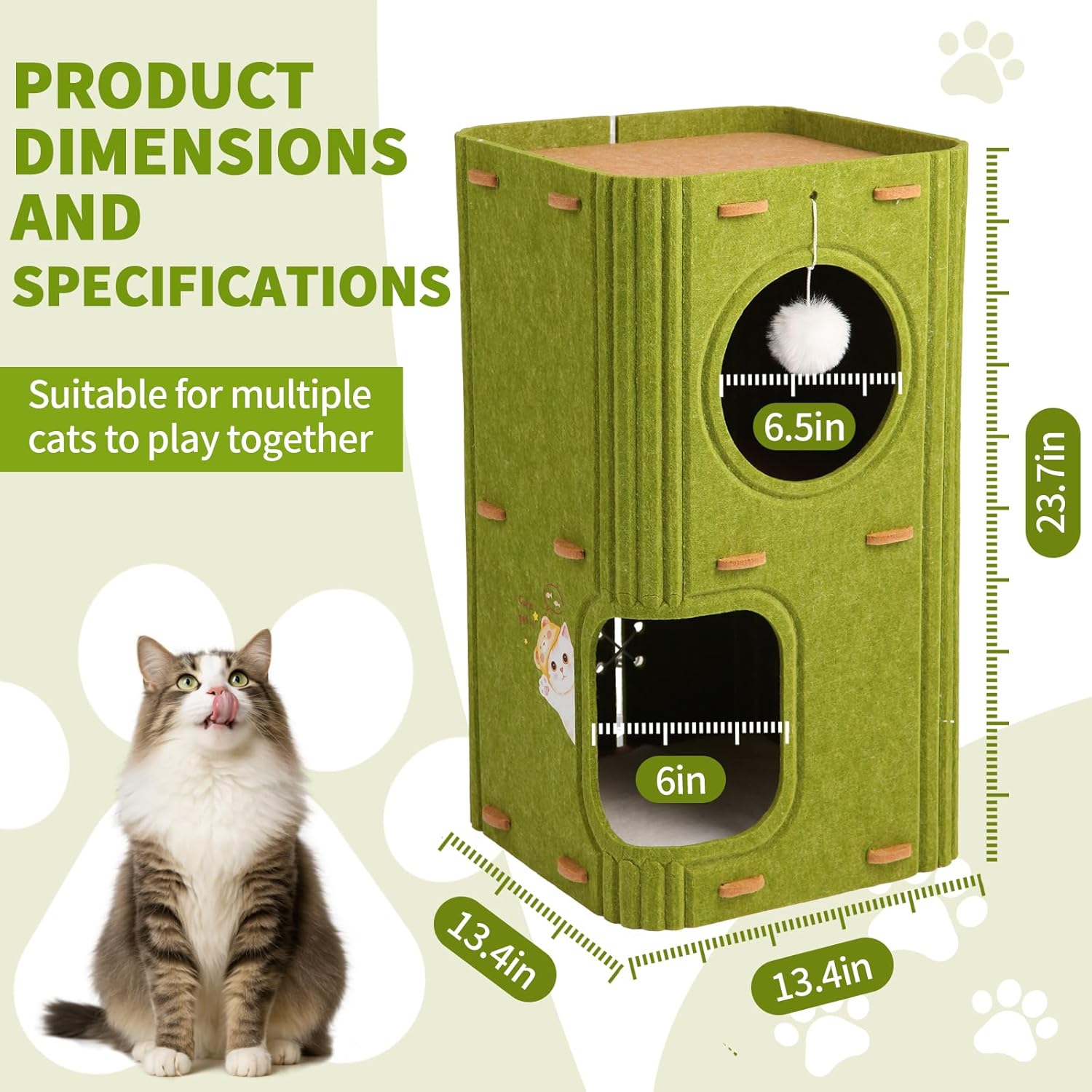All-Season Double-Layer cat House for Cats