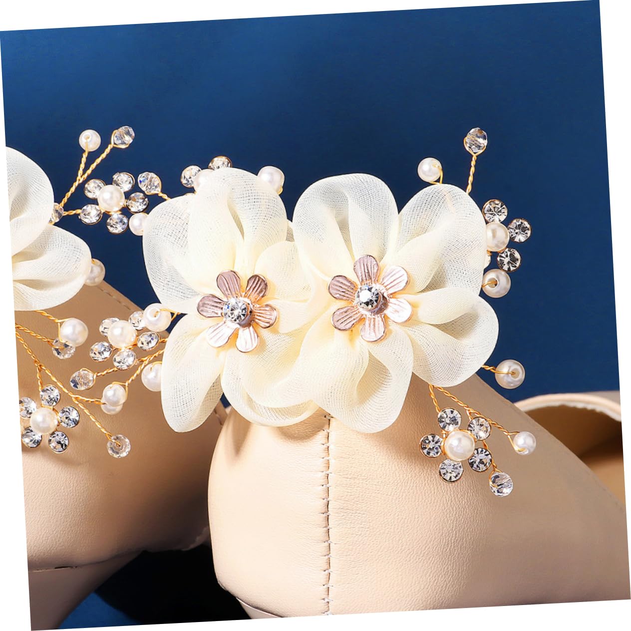 SOIMISS 6pezzi Clip Per Scarpe Da Sposa Con Fiori e Strass Decorazioni Eleganti Per Cerimonie Nuziali Accessori Rimovibili Per Scarpe Raso Sandali e Décolleté