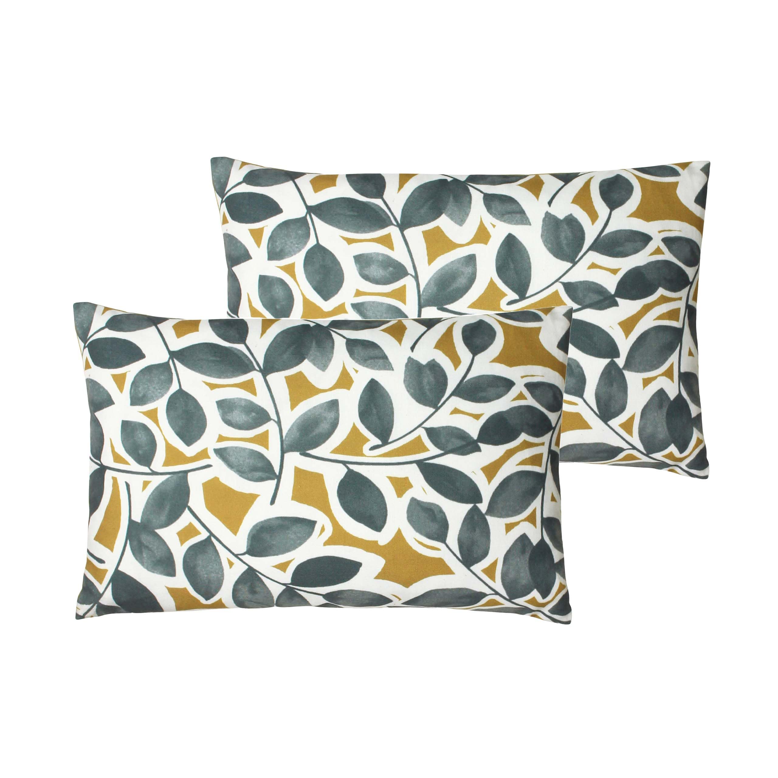 Paoletti Willow Feather Filled Cushions Twin Pack
