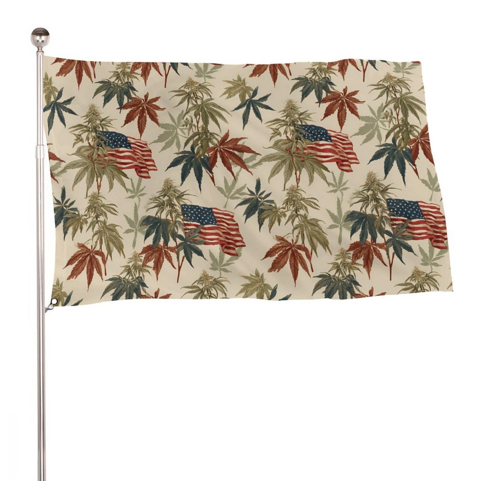 Bandera de Weed1 de EE. UU. personalizada para fiestas en el patio trasero