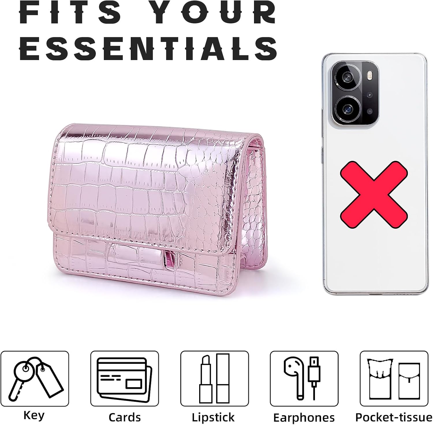 Metallic Mini Purse for Women, Elegant Crossbody Bag with Chain Strap, Perfect for Night Parties & Evening Outfits - Image 4