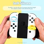 Hamee Hello Kitty et les poignées de pouce amis compatibles avec Nintendo Switch OLED/Switch Lite, Capuchons de couverture de manette de caractères – Pompempurine et Cinnamoroll Compatible avec Nintendo Switch OLED & Commutateur Lite, Grip doux de joystick antidérapant en silicone C