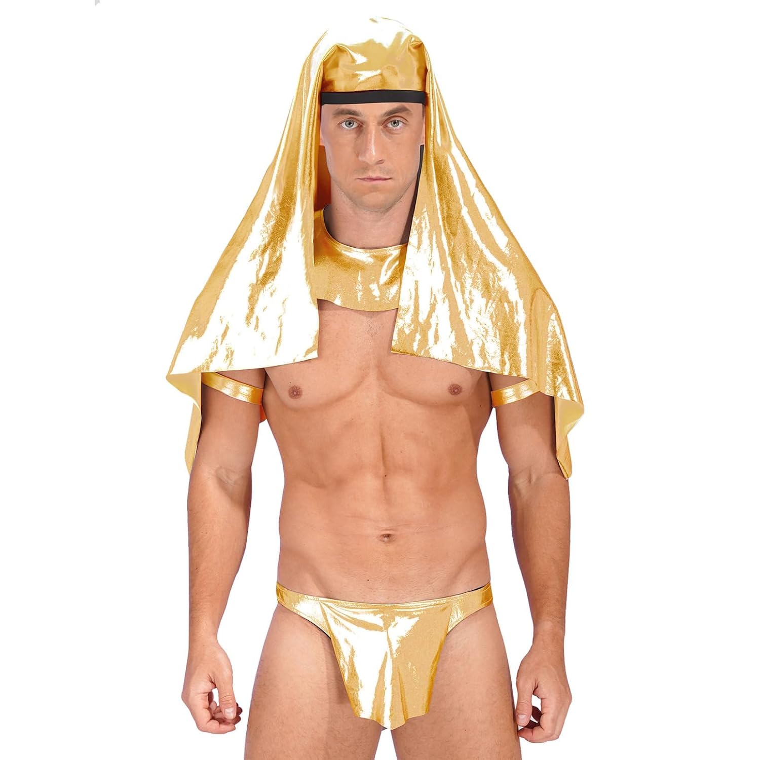 SSoShHub Lingerie for Men Male Greece Style Faux Leather Babydoll Bikini Lingerie Set with Hat and Thong - Review, Price and Buying Guide