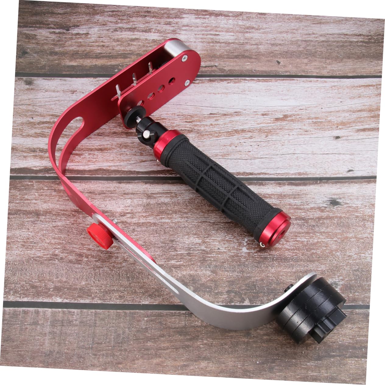Stabilizzatore Manuale a Forma di Arco per Camera Dv | Lega di Alluminio Rosso, Riduce le Vibrazioni, Comodo da Portare in Viaggio
