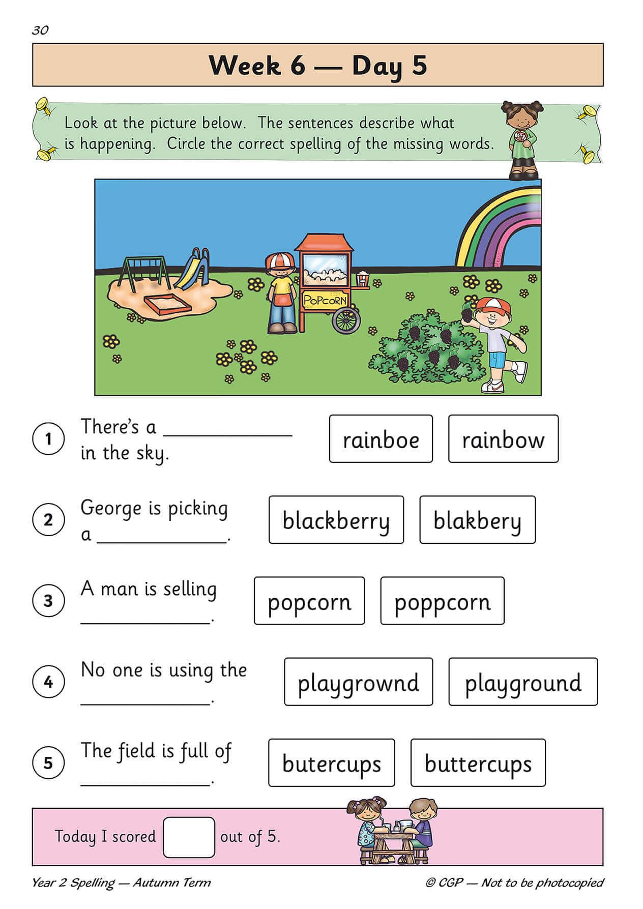 KS1 Spelling Year 2 Daily Practice Book: Autumn Term