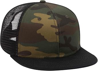OTTO Wholesale 12 x Cap SNAP Camouflage 6 Panel Mid Profile Mesh Back Trucker Snapback Hat