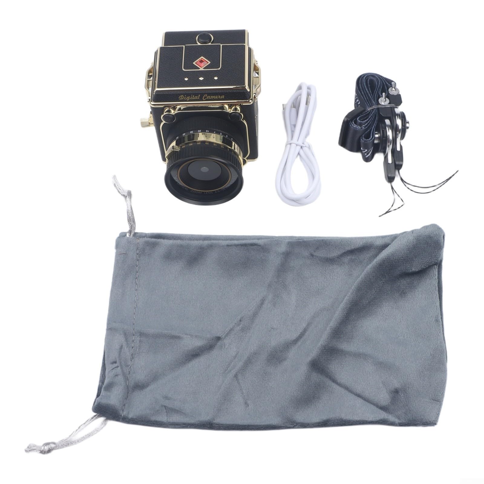 Fotocamera digitale retrò leggera con prestazioni di imaging da 54 MP e video FHD 4K per vlogger e hobbisti (nero)
