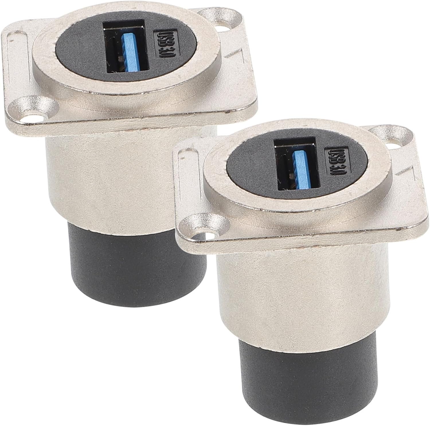 STOBOK 2PCS USB 3.0 Panel Mount Connector Coupler for Data Extension Waterproof USB Pass Through Adapter for Car and Wall Installations