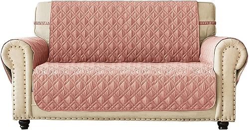 Ameritex - Funda protectora para sofá de dos puestos, impermeable, acolchada, con revestimiento antideslizante de huellitas, para perros, niños y