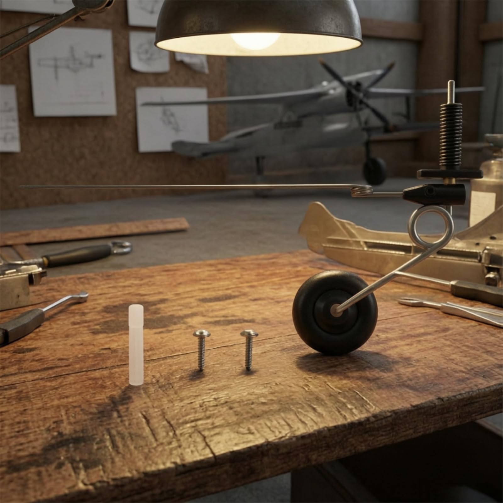 Ensamblaje Rueda Ligero Rueda con Metálico Estable Jugue para Aeromolistas, Hobbistas