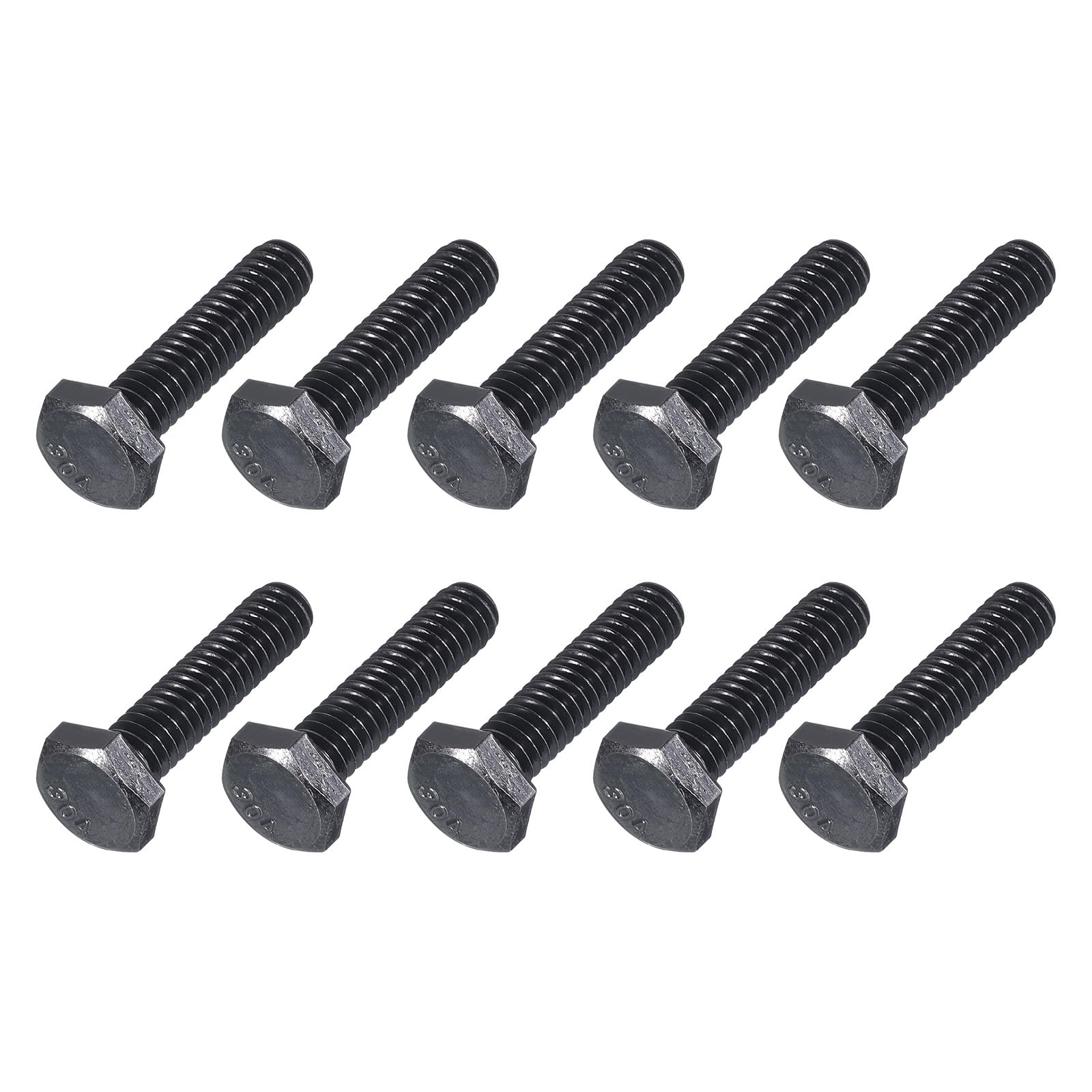 METALLIXITY Hex Head Bolts (1/4-20 x 1") 10Pcs, 304 Stainless Steel 18-8, Fully Threaded, External Hex Drive