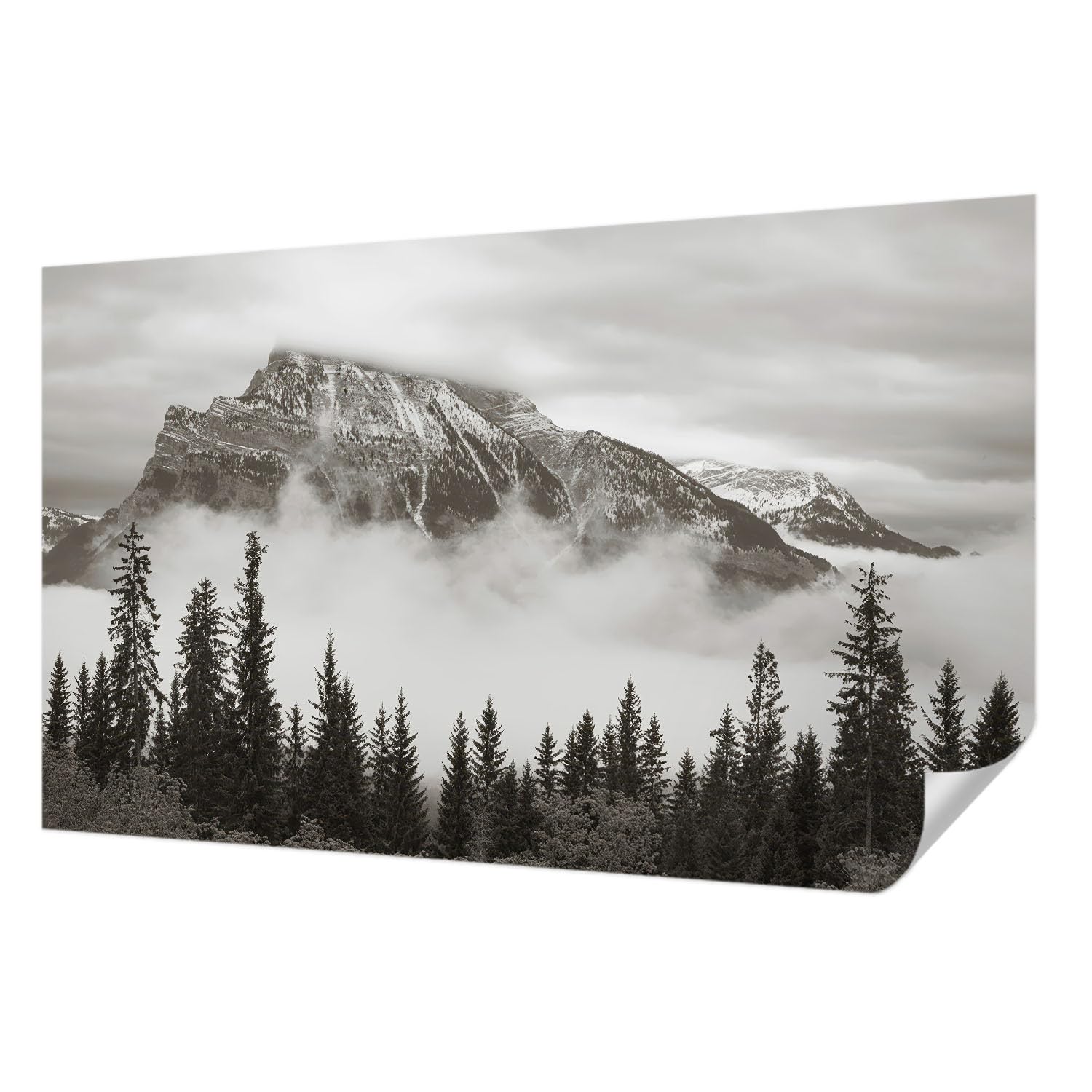 Tapisserie murale autocollante paysage de montagne 416x254 cm Tulup