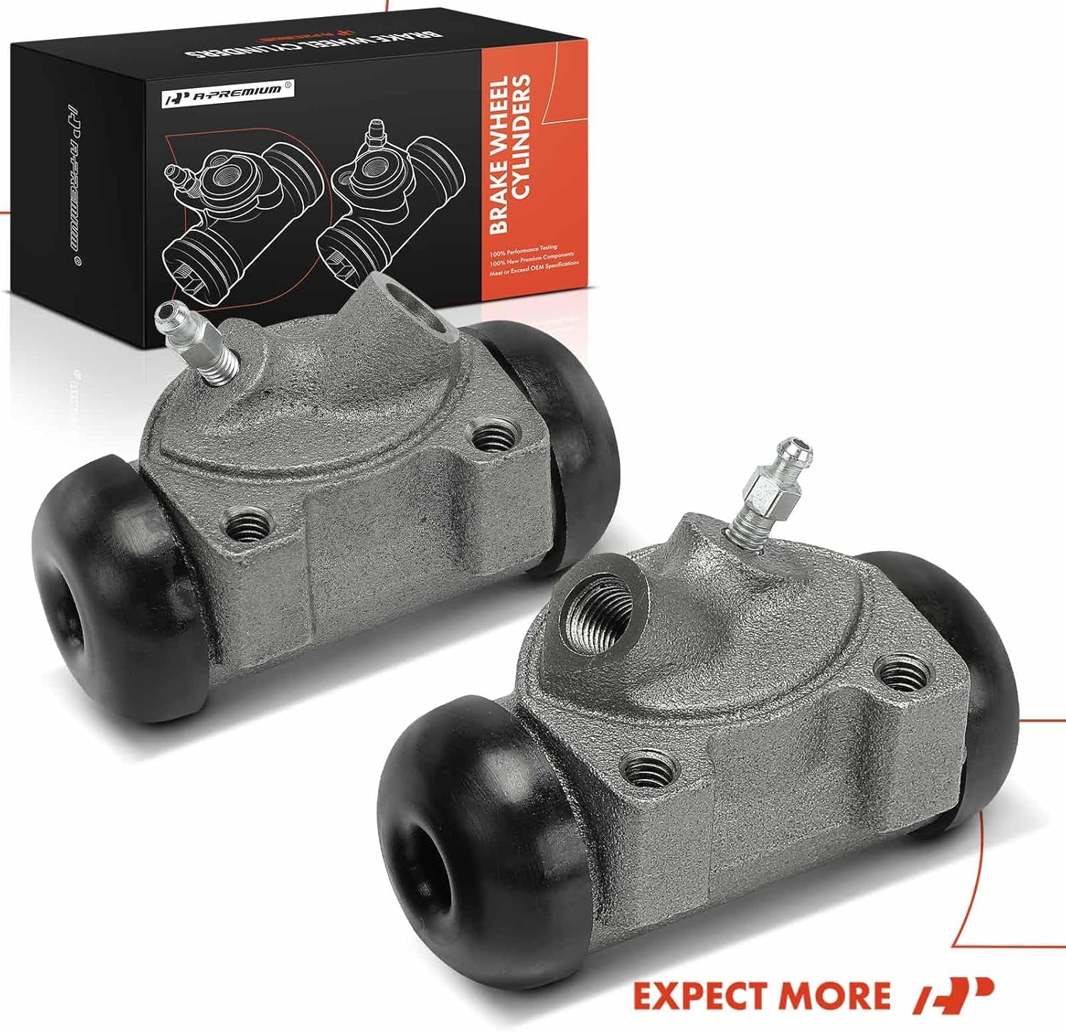 A-Premium Front Drum Brake Wheel Cylinder Compatible with Select Dodge, Chrysler and Plymouth Models - Charger, Town & Country, 300, Dart, 880, A100, B300 Van, Coronet, Barracuda, Fury, 2-PC Set