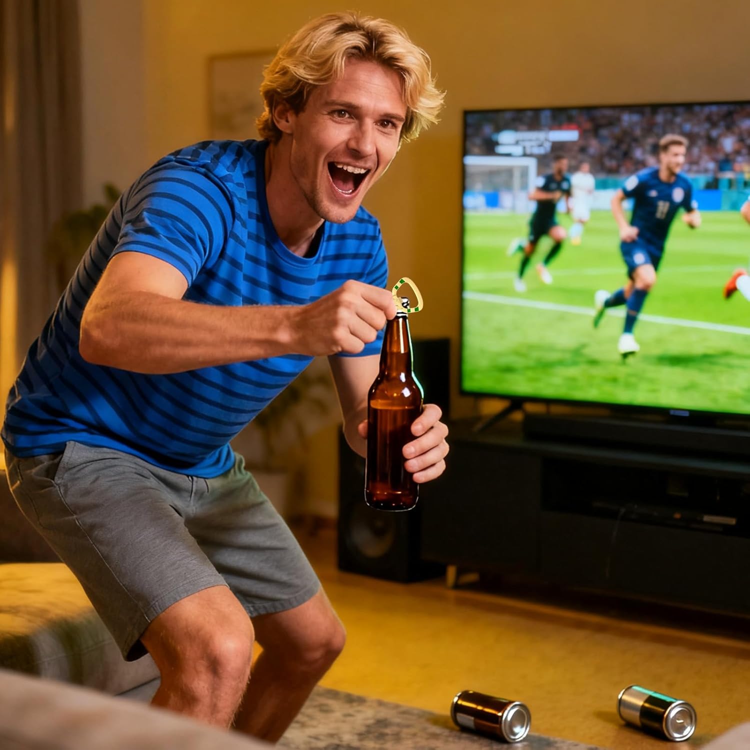 2pcs 2026 World Cup Trophy Bottle Opener Keychains, Rotating Soccer Ball Trophy Key Chains Keyrings Replica Cup Football Fan Accessories for Men & Women