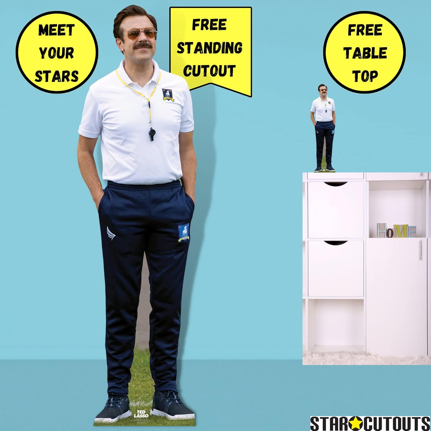 SC4221 Ted Lasso Football Manager Jason Sudeikis Lifesize Cardboard Cutout
