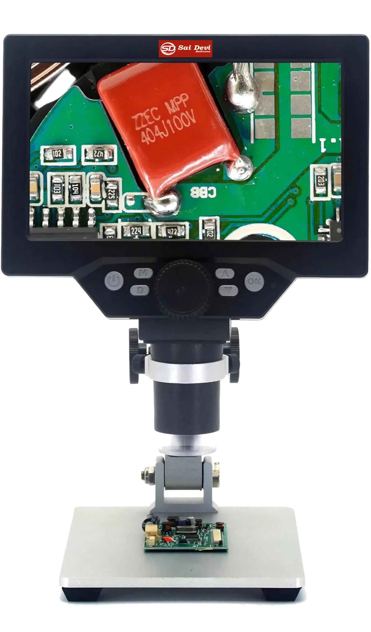 Sai Devi Medicams HD 7 inch G1200 Digital Microscope, 1200 Times 12MP Camera Video Recorder with HD Screen Identification Mobile Phone Repair Microscope-image-43