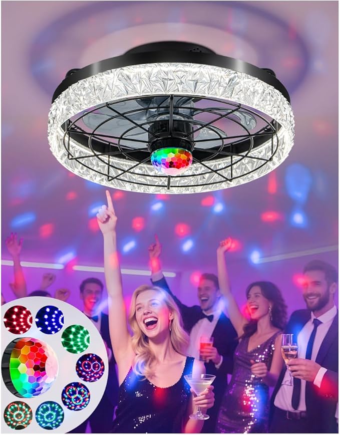 Ventilador de Techo 20 Pulgadas con Luz y Control Remoto 6 V