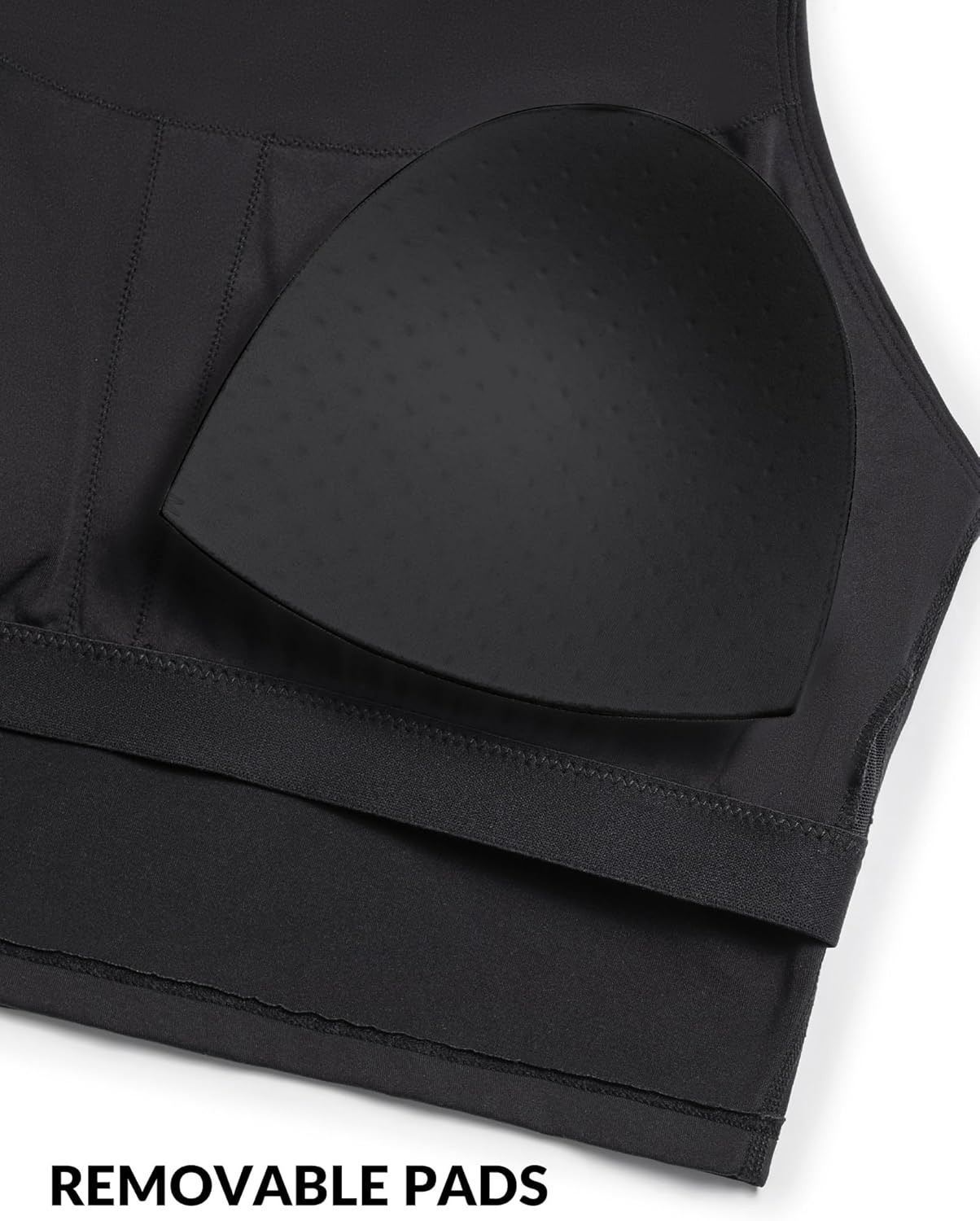 Yvette Longline Yoga Bras Gym Top for Women Sports Bra Racerback Workout with Removable Pads - Image 4