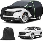 FIILINES Car Cover for Toyota RAV4 1994-2024 2025 2026, All Weather Waterproof Car Covers with Door Zipper & Windproof Straps, Rain Hail Snow UV Rays Protection Full Exterior Cover RAV4 Accessories