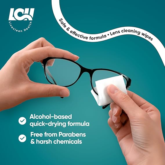 250 CT Lens Wipes for Eyeglasses - Pre-Moistened, Individually Wrapped Eye Glasses Cleaner Wipes - Streak-Free & Scratch-Free Glasses Wipes for Sunglasses, Camera Lenses & Phone Screen Wipes