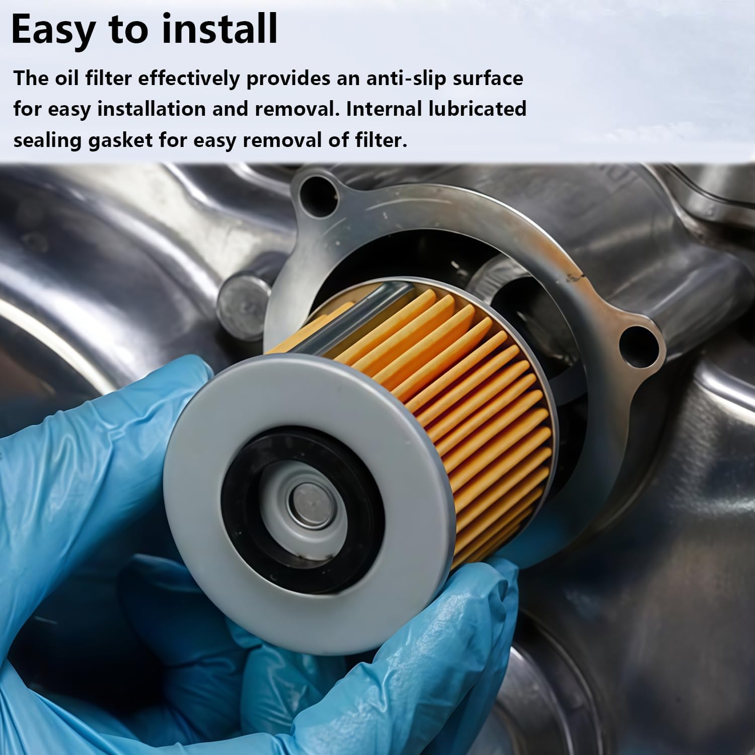 3 Pack Oil Filter with O-Ring Compatible with Yamaha XT500C TT500C V Star 650 Raptor 700/700R Replace for 4X7-13440-01-00 4X7-13440-90-00 Filter Element Assembly