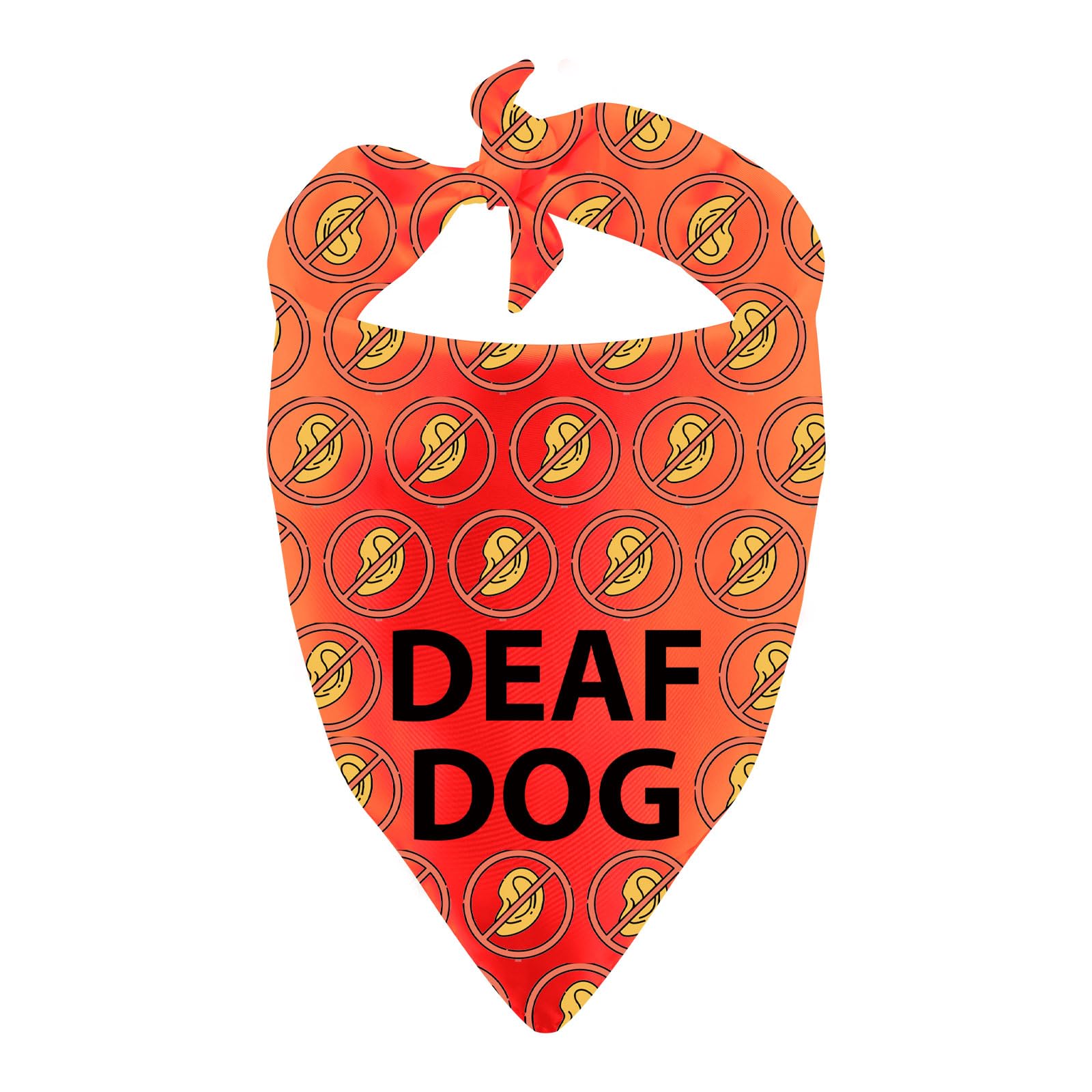 Hearing Impairment Dog Bandana Deaf Dog Scarf Task Trained Assistance Dog Gift (Deaf Dog)