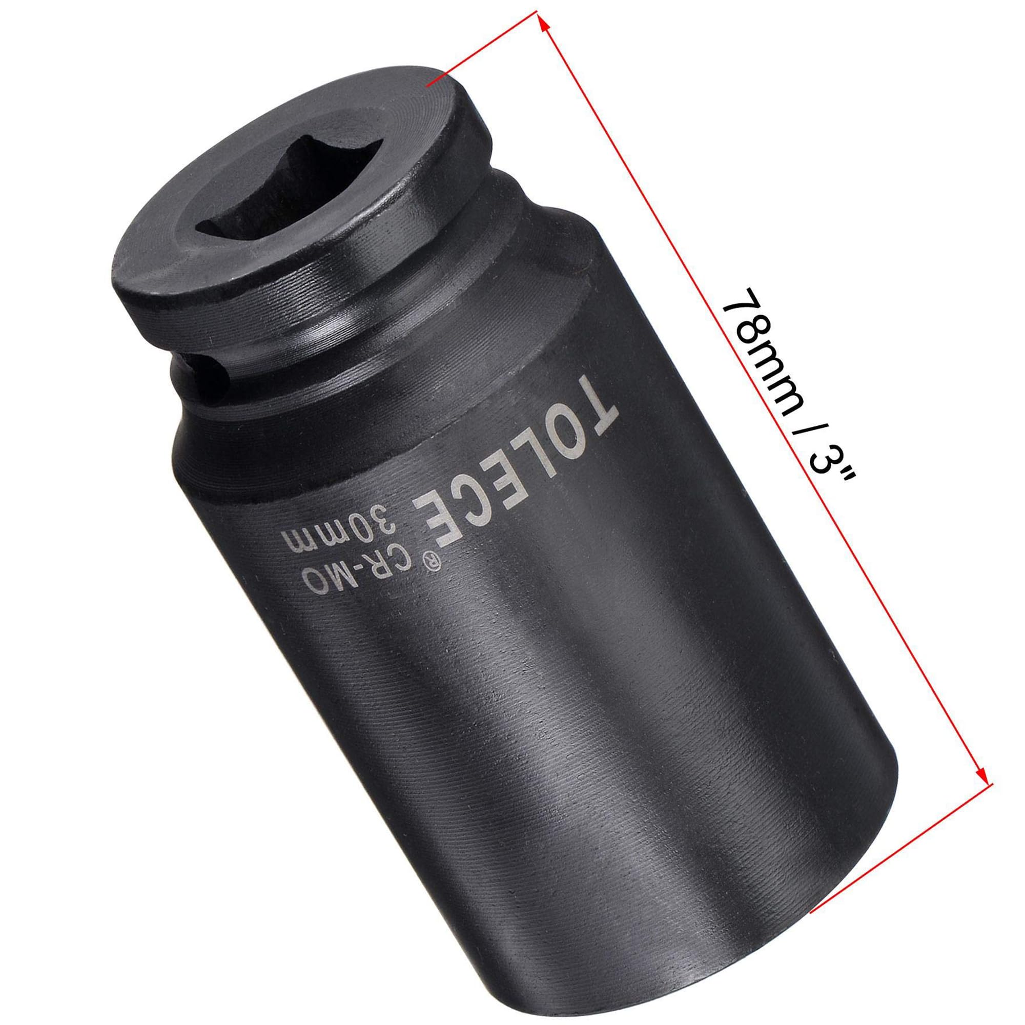 TA-VIGOR 12-Point Deep Impact Socket, 1/2-Inch Drive 30mm Metric Spindle Axle Nut Socket Driver Wrench - Image 2
