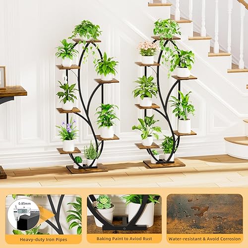 Miniatura 5 de Soporte para plantas de interior con luces de crecimiento, estante arqueado para plantas de interior, soportes de esquina para cultivo en