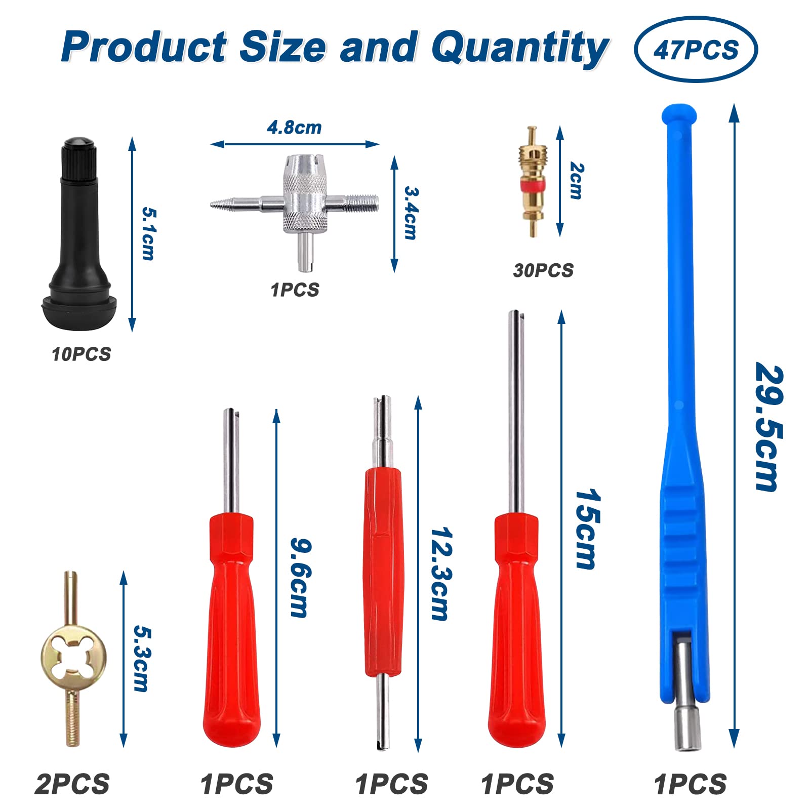 Kit Riparazione Valvole Pneumatici GTIWUNG - Estrattore Valvole TR414, 23 Pezzi - Foto 8