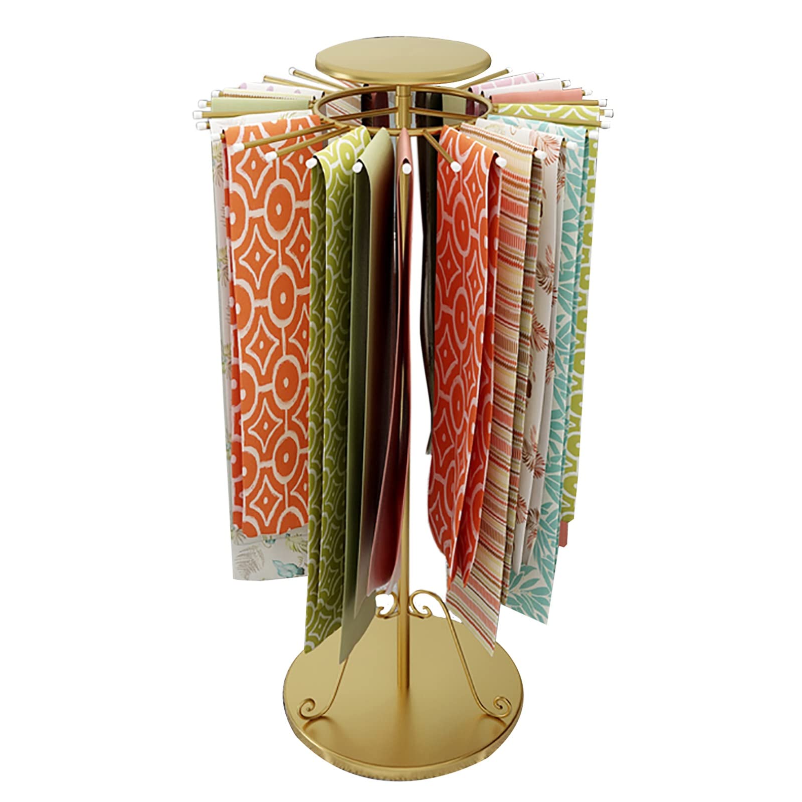 Soporte giratorio independiente para bufandas, organizador de almacenamiento de metal de gran capacidad, soporte multiusos de altura ajustable para cinturones, pantalones, corbatas