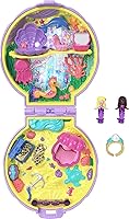 Vista 4 de Polly Pocket Keepsake Collection Mermaid Dreams Compacto Coleccionable, Tema Bajo el Mar, Caja Especial, 2 Muñecas Sirena, Anillo Usable y Más