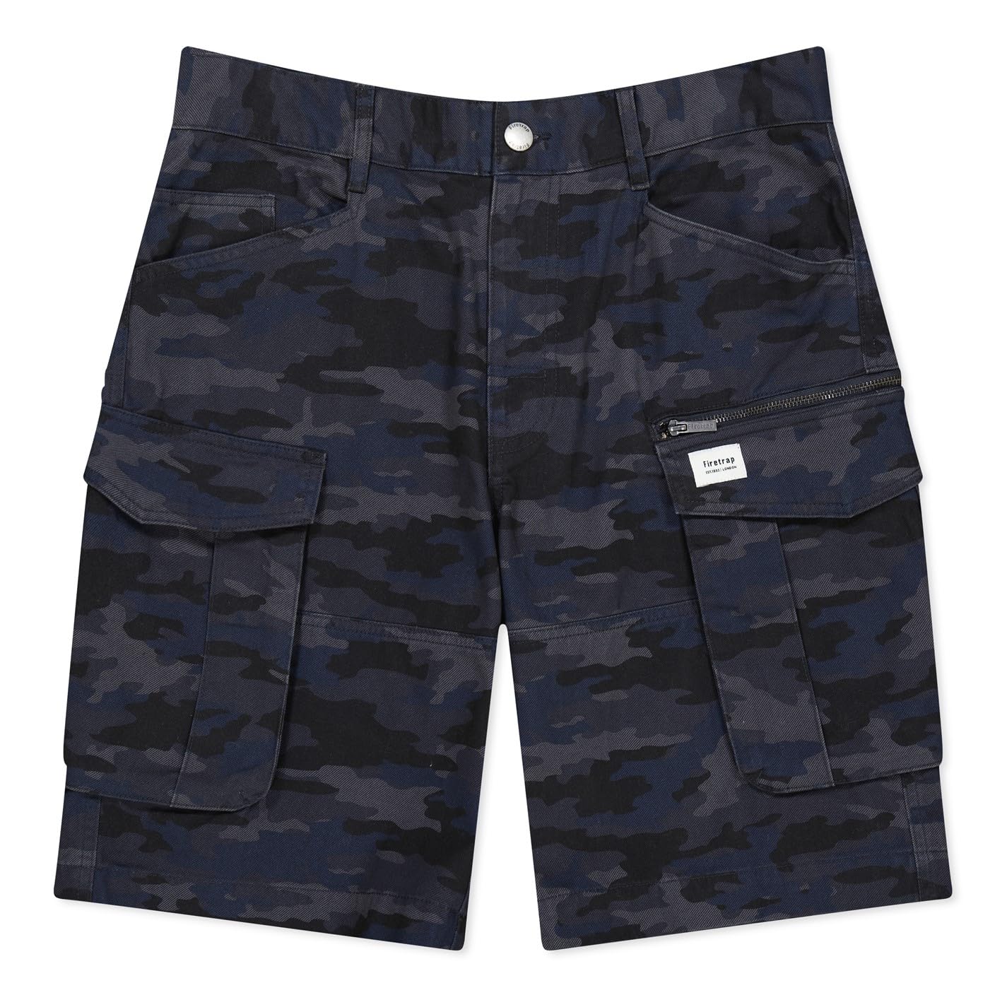 Firetrap Mens BTK Shorts Navy Camo L