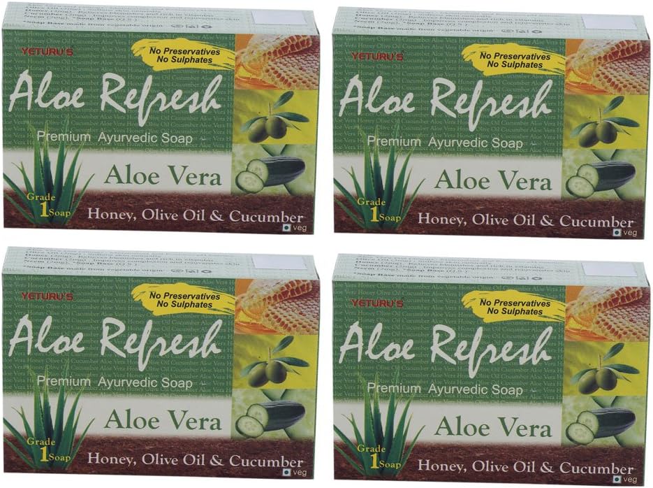 Yaturu Yeturu's Aloe Refresh Premium Soap 100gms (Set of 4)