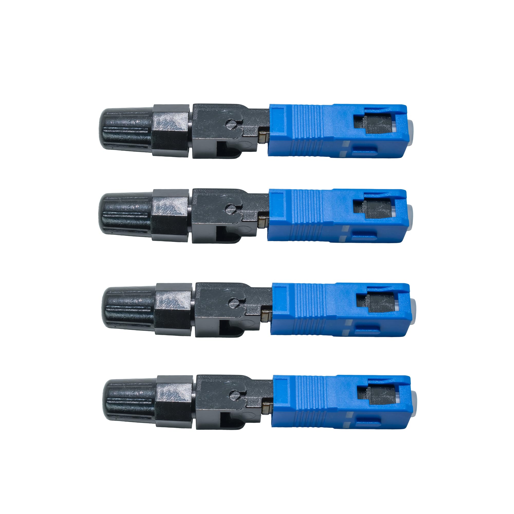 Ovicart Optic Fiber Cable SC/UPC-P Net Quick Fast Connector (Pack of 4) (Blue, Black)