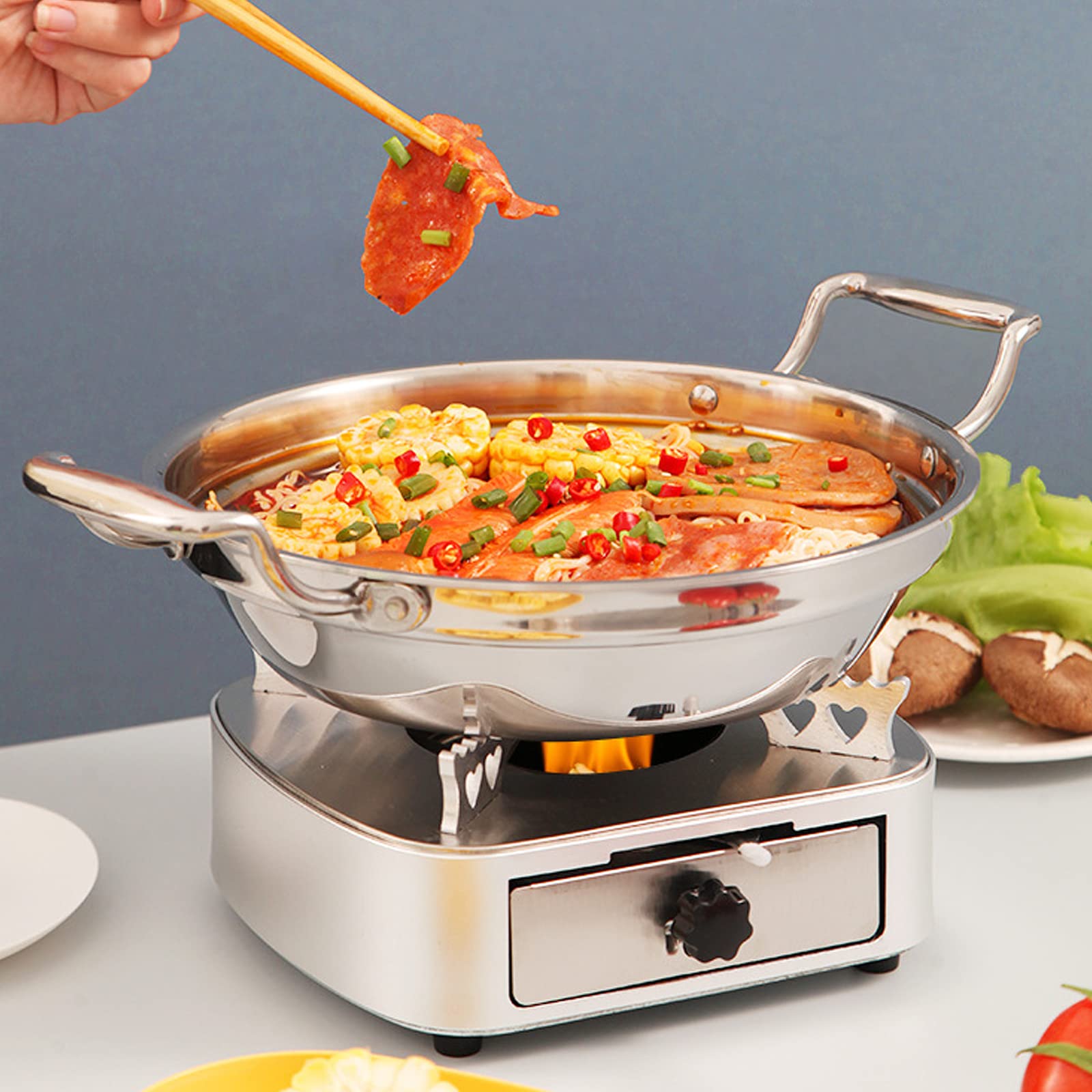 Spirituskocher für Innenraum Campingkocher, Mini Camping Alkoholkocher, Tragbarer Campingkocher Spiritusbrenner, Alcohol Stove Spirituskocher für Innenraum, Leicht Zu Tragen,Silver