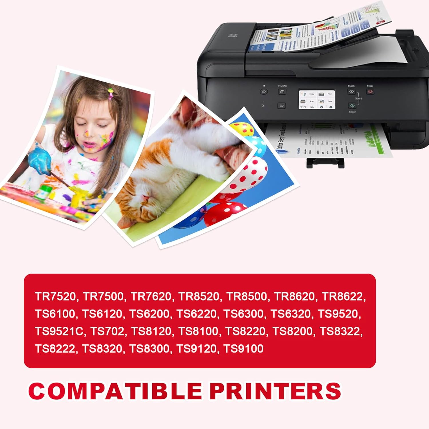 PGI-280XXL CLI-281XXL Ink Cartridge Compatible 280 281 Ink Cartridges Work for TR8620 TR8620a TR8520 TR8600 TR7520 TS6120 TS6220 TS9120 TS6320 TR7520 TR8500 10-Pack