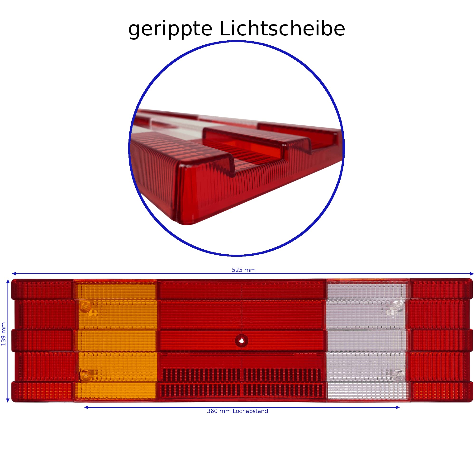 SAMETRUCK Lichtscheibe links rechts Heckleuchte passend für Mercedes Actros Axor SK Unimog