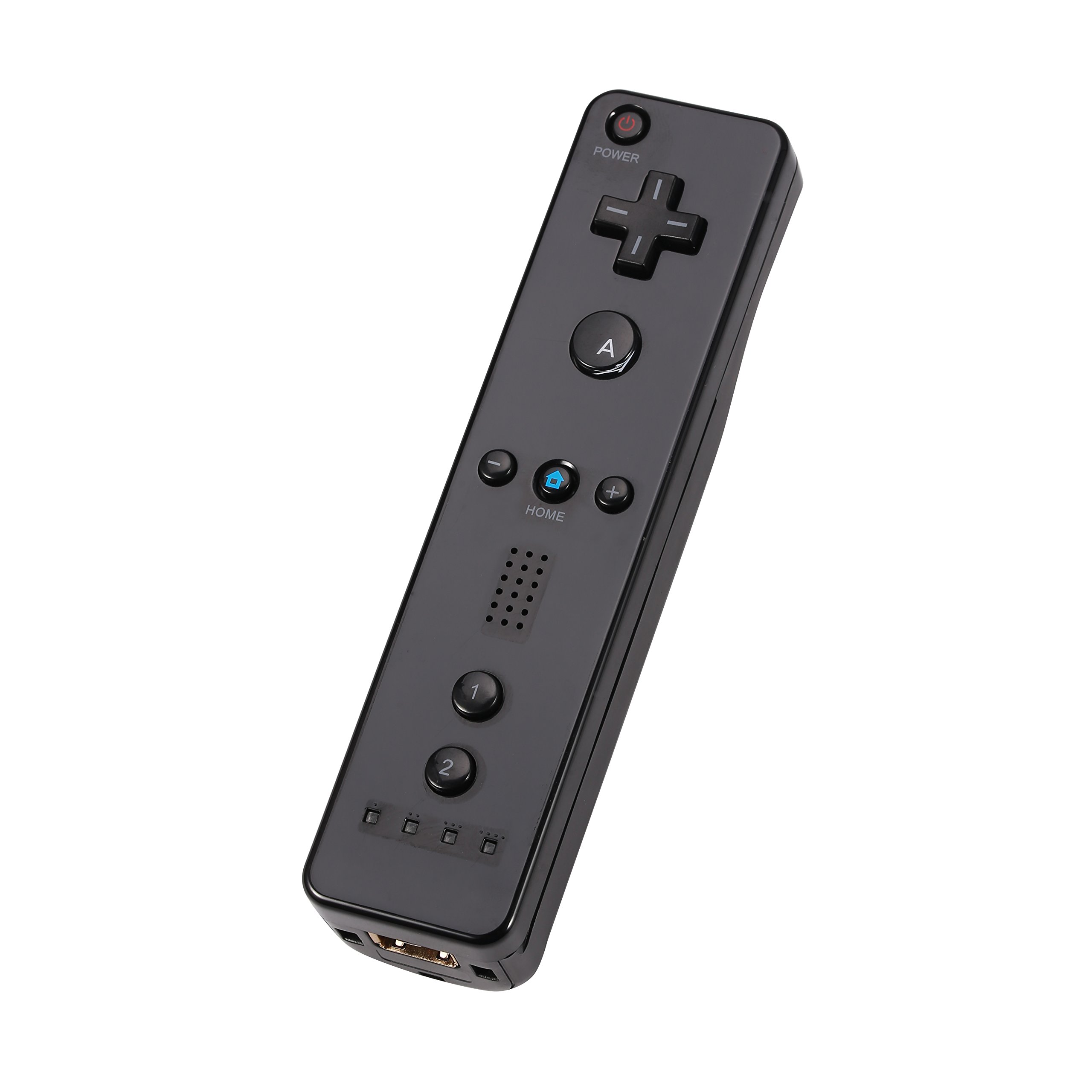 Yosikr Lot de 2 télécommandes et manettes Nunchuck compatibles avec console Nintendo Wii/Wii u – avec coque en silicone et dragonne (noir et bleu foncé)