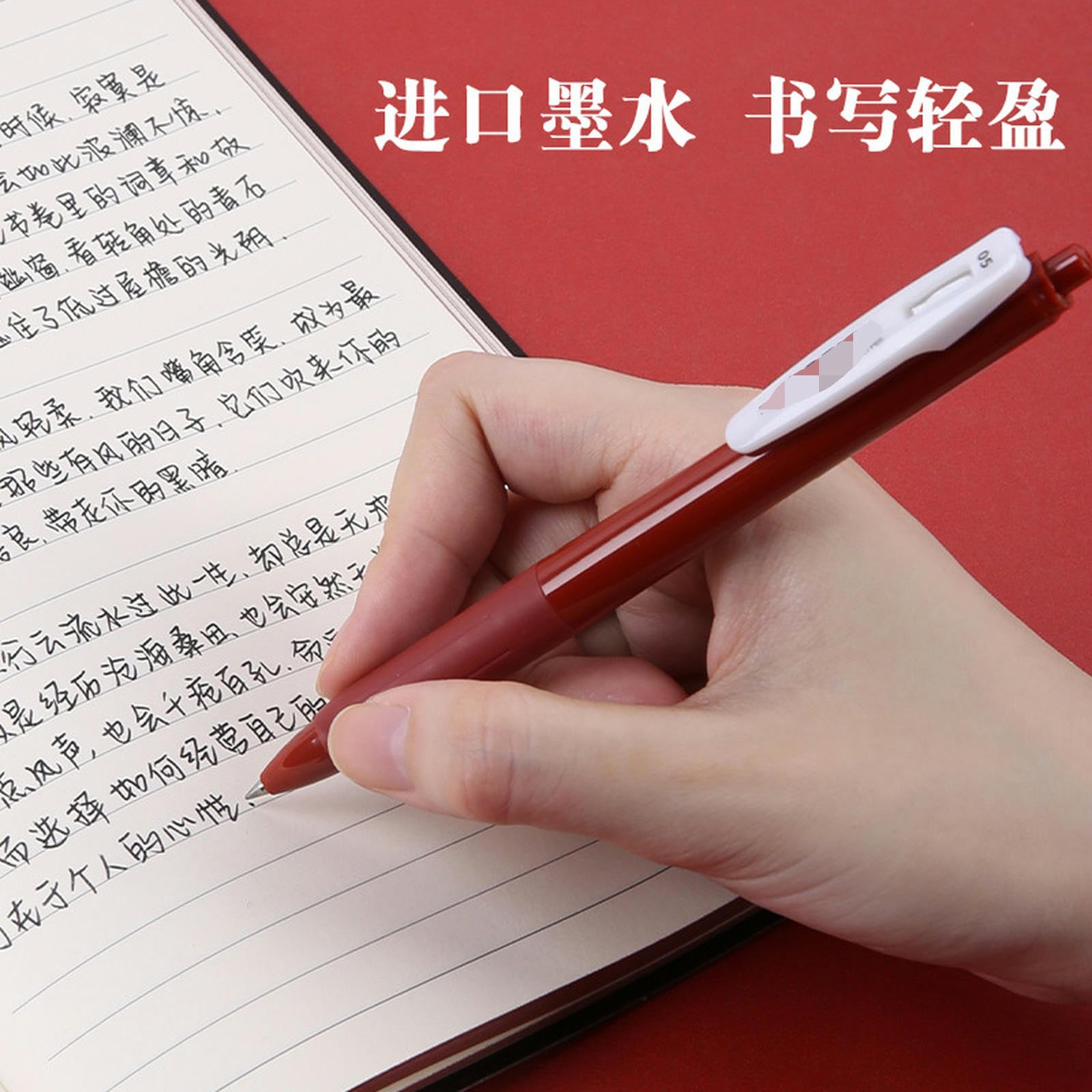 0 5mm Retro Style Press Neutral Pen Soft Gel Pen Grip Bullet Head Neutral Pen-Red Green and Blue — view 2