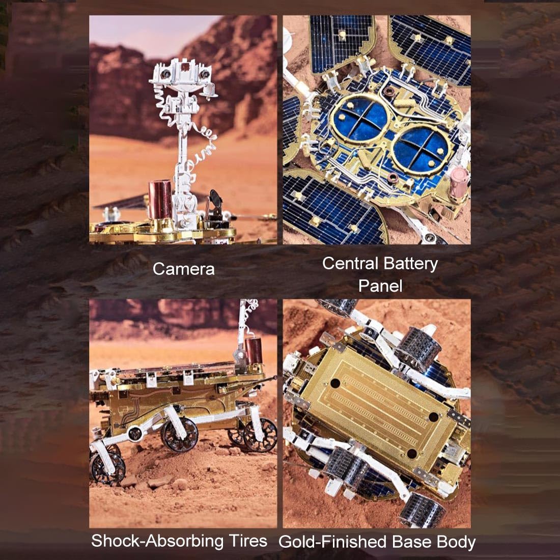 Kit 3D per un robot spaziale meccanico in metallo in scala 1:23, da costruire, kit STEM per esplorazione spaziale e oggetto da collezione (oltre 281 pezzi)