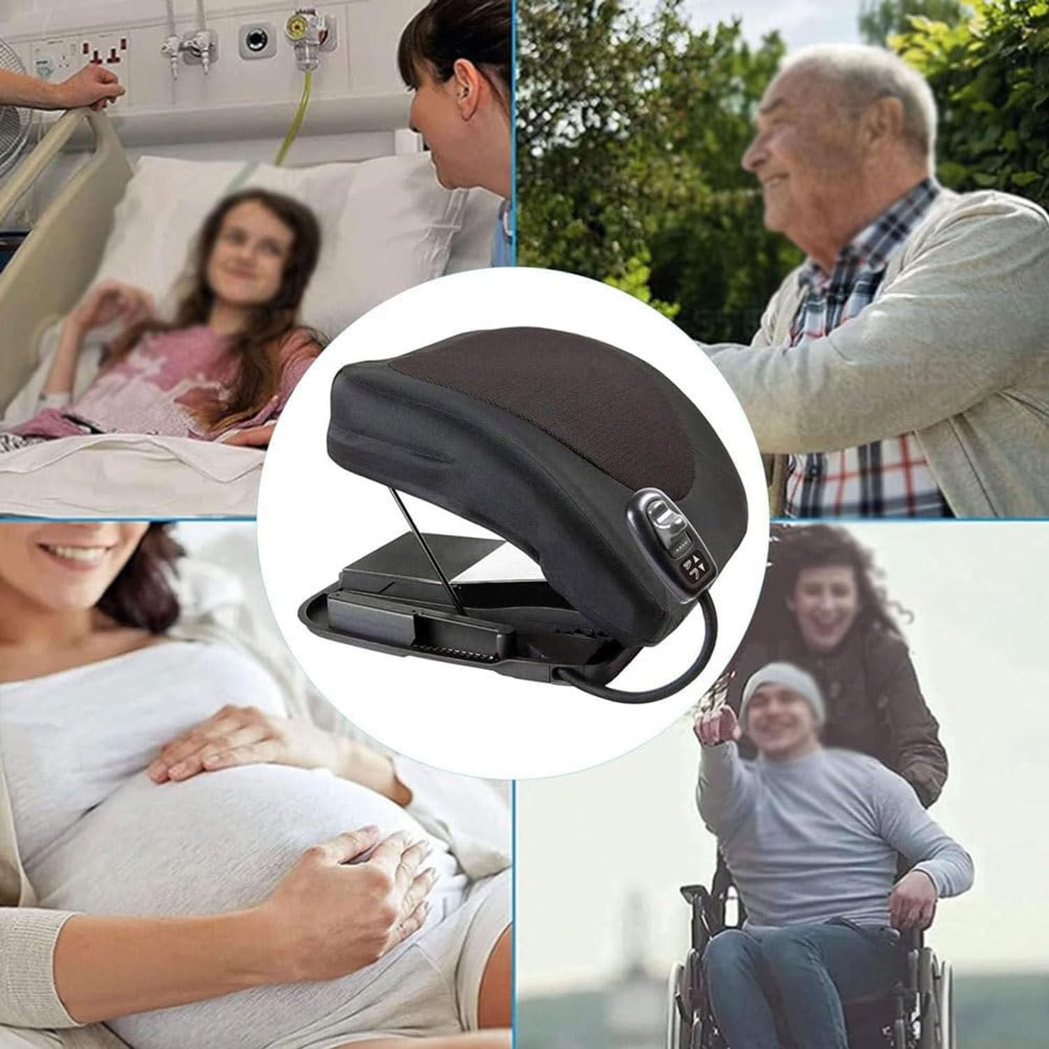 Cojín Eléctrico Asistencia Asiento,Elevador Asiento Portátil,Potente Motor Ayudar Ponerse Pie,Soporta hasta 300 Libras,Ayudar Personas Mayores Discapacitadas Subir Bajar