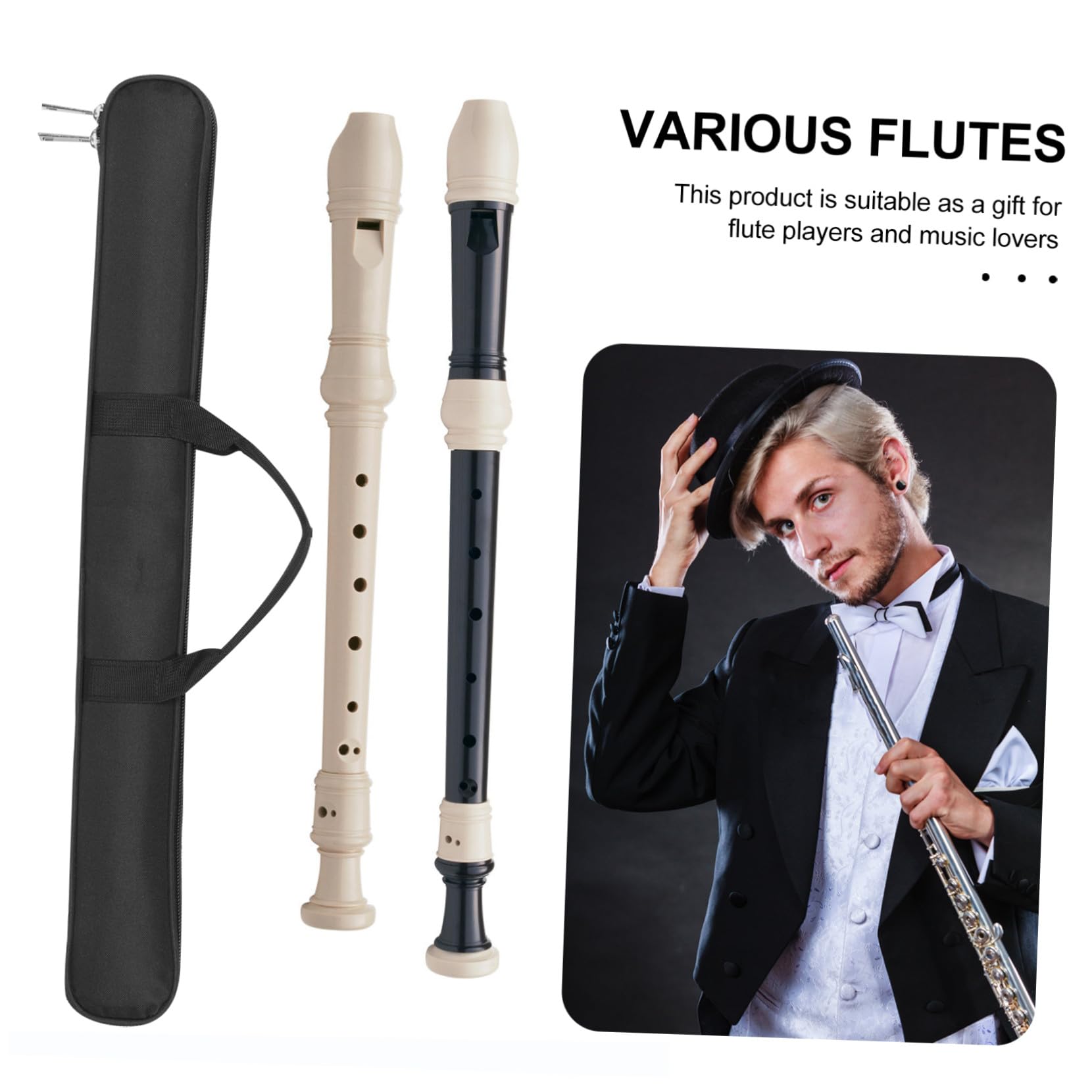 Gatuida Paquet de Rangement pour Flûte en Bambou Léger et Portable Tissu Oxford Résistant, Pochette de Transport Pratique pour Flûte, pour Musiciens en Déplacement