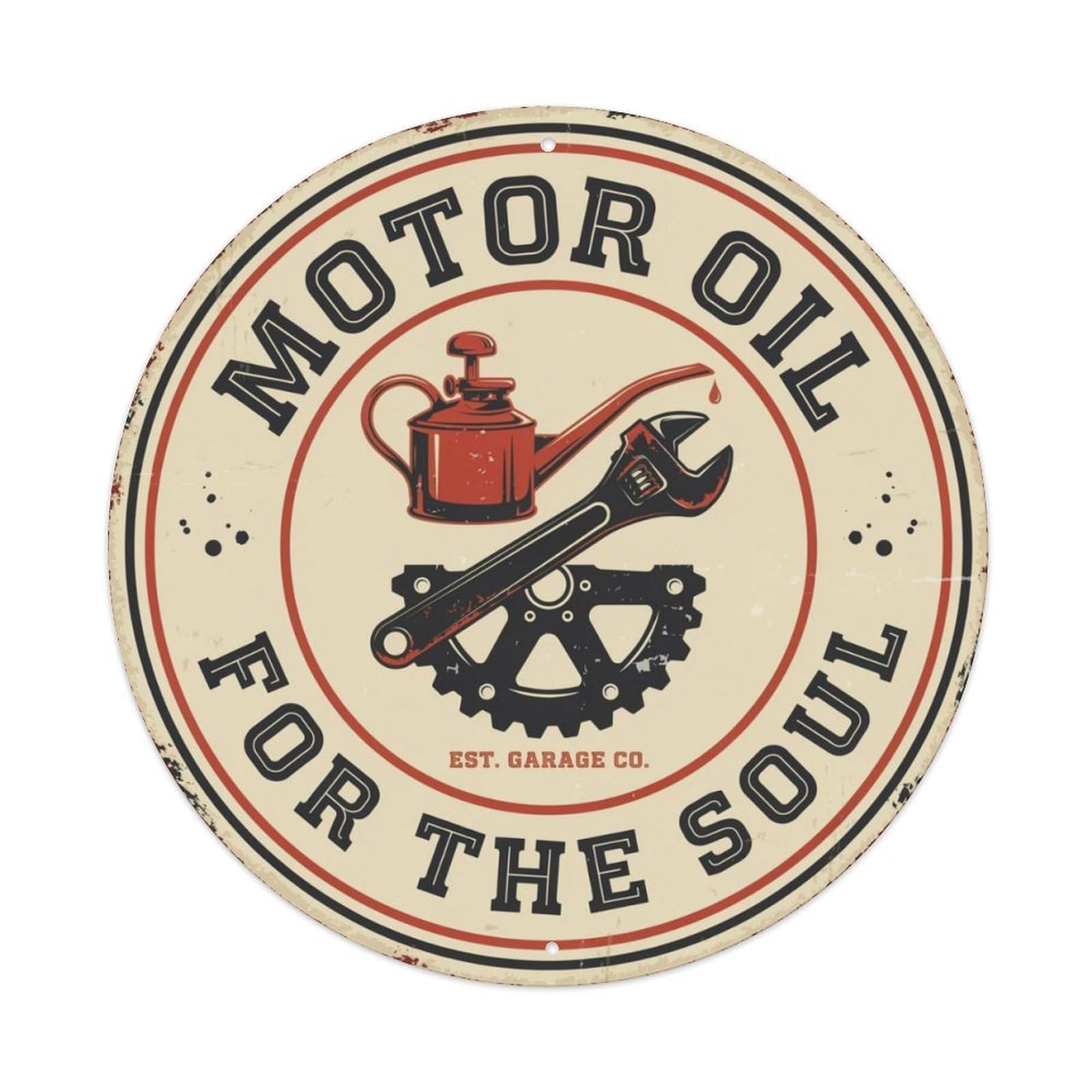 Motor Oil Retro Gas Station Metal Tin Sign Plaque