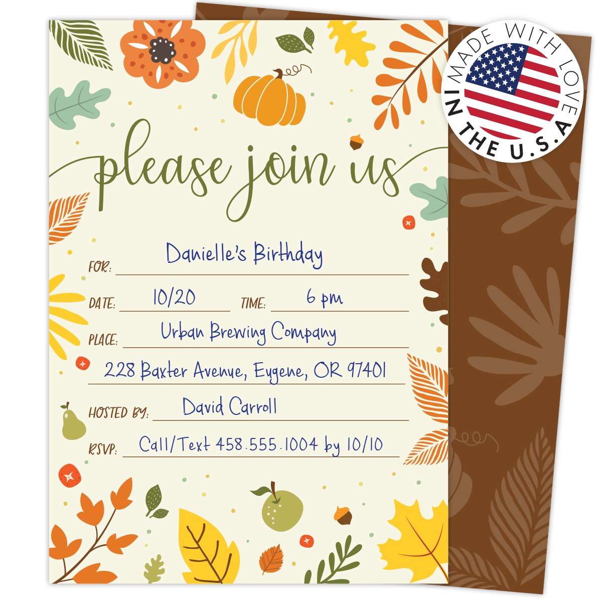 Autumn Harvest Party Invitation