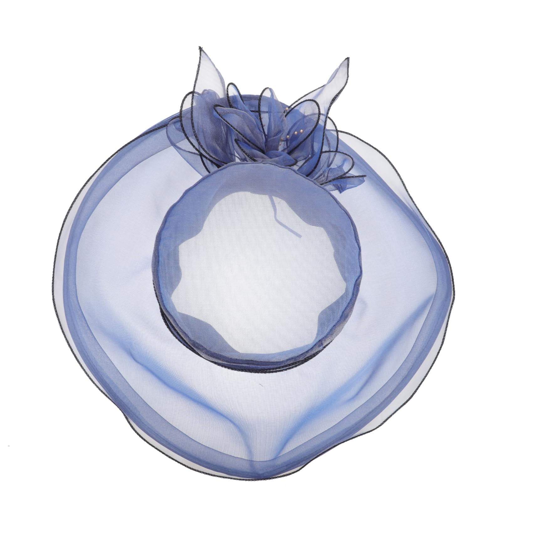 Veemoon Chapeau de Tulle pour Large Décoratif Chapeau Église Élégant Protection Solaire pour Activités Air